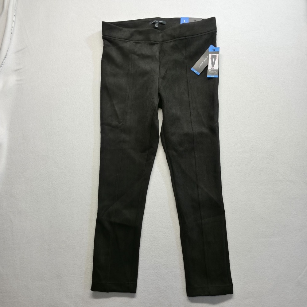 Andrew Marc Women's Black Faux Suede Leggings Size Large (36X29) NWT